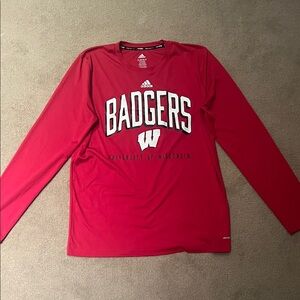 Youth XL Adidas Climalite Wisconsin Badgers Long Sleeve